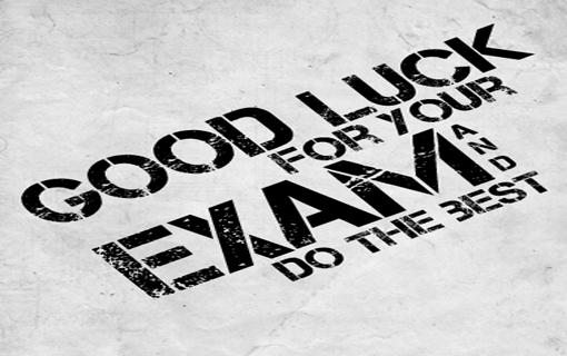 good luck with final exams!
